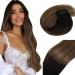 Vivien Real Hair Treat Extensions - Remy Tress Natural Black to Dark Brown with Ash Blonde Balayage | 40cm 100g #1B/4/18 - Buy Online on GoSupps.com