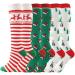 Christmas Multi-Colored Compression Knee Socks for Pregnant Nurses | Best for Edema Relief | Shop Internationally - Buy Online on GoSupps.com