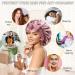 Welrog Silk Sleeping Hood for Women Night Hair Bonnet & Cap Pink with 3 Hair Ties Best for Hair Care & Sleep - Buy Online on GoSupps.com