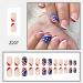 July 4th Almond Press On False Nails Set - Independence Day Glue On Fake Nails - Pointed Design for Women - Z207 - Buy Online on GoSupps.com
