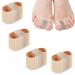 Ruamny 4Pcs Hammertoe Straightener Big Toe Separators Gel Toe Correction Elasticated Hammertoe Corrector Pain-Free for Both Female and Male Nylon Gel Fiber Toe Correction-Size M