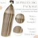 Laavoo Keratin Bonding Extensions | Real Hair Ombre Brown & Platinum Blonde Balayage | U Tip Hair Extensions 50cm 50g #8/60/8 - Buy Online on GoSupps.com