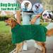 Dolahovy Microfiber Dog Bathrobe Towel | Adjustable Super Absorbent Fast Dry Robe for Small Medium & Large Dogs - Green - Buy Online on GoSupps.com