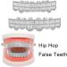 Shop Premium Diamond Grillz Braces | Hip Hop Teeth Grill Set - Silver Bling for Parties & Festivals - Buy Online on GoSupps.com