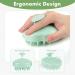 FREATECCH CHAUT Massage Brush - Shampoo Brush for Hair Wash Head Massage & Growth | Silicone Dandruff Removal with Wheat Straw Handle - Mint Green - Buy Online on GoSupps.com