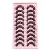 Fake Lashes False Eyelashes Russian Strip Lashes Natural Faux Lashes Fake Eyelashes (KG05-11MM  Black)