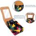 Travel Lipstick Organizer Case - Portable Makeup Bag with Mirror | Abstract Art Geometry Design - Buy Online on GoSupps.com