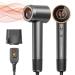 Plavogue Dual Voltage Hair Dryer 100-240V 200 Million Negative Ionic Blow Dryer with 140 000 RPM Fast Dry 1500W 4Temps /3Speeds High Speed Travel Hair Dryer Thermo-Control Hair Dryers