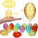 Large Diamond Easter Eggs with Easter Stickers - 48 Pcs, Translucent Pastel Plastic Eggs for Easter Hunt Party and Basket Stuffer - Buy Online on GoSupps.com