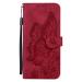 Miagon Wallet Case for Huawei Y6P Flip PU Leather Case with Card Slots and Stand Feature Retro Butterfly Design Protective Cover Red Huawei Y6P Red