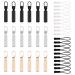 38 pieces of zipper pullers removable zipper metal metal replacement zipper finger zipper pull replacement for suitcase backpack boots jackets