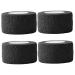 Self Adhesive Bandage Wrap 4 PCS Self Adhesive Bandage Wrap Breathable Non-woven Wrist Tape Stretch Elastic Bandage Vet Wrap for Sports Supply Ankle Sprains Protection Black 177*1inch Wrist Tape Ela