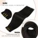 FSHINE 20 Inch Real Hair Clip-In Extensions - 120g - 7 Pieces Natural Black Remy Hair #1B - 50cm Length - Buy Online on GoSupps.com