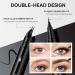 EONFAVE Eyebrow Pen Hair Drawing 2in1 DualEnd Microblading Eyebrow Pen Waterproof and Eyeliner Curved Eyebrow Pencil with 2 Points Precise Brush Tip Natural Dark Brown - Buy Online on GoSupps.com