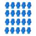 20pcs Professional Cardiopulmonary Resuscitation Face One Way Valve Shield Replacement One Way Valve Accessory (Blue)