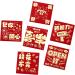 6 Pieces Chinese Lunar New Year Red Envelopes Hong Bao Small Square 2024 Year of Dragon Gifts Red Packets for Graduation G Style G - Buy Online on GoSupps.com