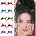 AJOIDR 2pcs Bowknot Shape Hairpins Hot Girls Ribbon Bowknot Hair Clip New Year Hair Clip for Woman Ponytail Hair Clip - Buy Online on GoSupps.com