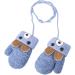 IPENNY Toddler Magic Stretch Mittens | Thick Plush Lined Winter Gloves for Baby Boys Girls | Warm Full Finger Ski Gloves (Blue) | Size: 12*7cm | 0-6 Years - Buy Online on GoSupps.com