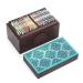 Octavius Assorted Tea Sampler Gift Set (6 Flavors 60 Tea Bags) | Black & Green Tea Sampler Pack | Tile Motif Design Wooden Tea Gift Set | Pack of 2 Black & Green Tea - 30TB Ornate (Pack of 2)