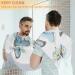 Butterfly Flower Pattern Beard Bib Apron - Non-Stick Waterproof Hair Catcher for Men | Perfect Grooming Gift with Suction Cups - Buy Online on GoSupps.com