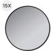 Zadro Compact 15X Magnification Travel Makeup Mirror | Lightweight Portable Suction Cup | Black Finish | 3.5 Diameter - Buy Online on GoSupps.com