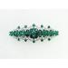 Faship Green Rhinestone Crystal Floral Hair Barrette - Stunning and Elegant Accessory - Buy Online on GoSupps.com