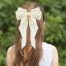 Hair Clip with Bow French Hair Clips Satin Large Bow Hair Clip for Hair Decoration Accessories - Buy Online on GoSupps.com