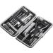 Nail Cutter Pedicure Kit Fingernail Toenail Clippers Set Stainless Steel Manicure Pedicure Kit Nail Clippers Set for Home for Nail Shop (Black) - Buy Online on GoSupps.com