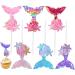 FAVOMOTO 24 Pcs Cake Decoration Girl Birthday Party Supplies Shell Cupcake Toppers Toothpick Mermaid Cake Ocean Decor Mermaid Cupcake Toppers for Girls Sea Decor Cloth Happy Birthday Flash - Buy Online on GoSupps.com