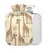 Hot water bottle with cover 2 l large for pain relief hot and cold compress giraffe motif without BAP function