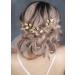 FXmimior Bride Hair Accessories Hair Pins Clip Bobby Pins Vintage Gold Leaf Bridesmaid Headpiece Customised Wedding pack of 3