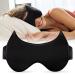 Silk Sleep Mask Black 100% Blackout Eye Mask for Sleeping Mask Pure Mulberry Silk Eye Sleeping Mask Blindfold Sleep Masks for Women Large Sleep Eye Mask Eye Covers Soft Gifts for Women Men Kids