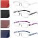 Hubeye 4 Pack Frameworkless Reading Glasses - Anti-Blue Light +2.25 Dioptries for Men & Women (Black/Clear/Blue/Purple) - Lightweight & Convenient Reading Aid - Buy Online on GoSupps.com