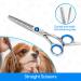 Nobleza Dog Cup Set - 4-in-1 Professional Stainless Steel Shears for Dogs & Cats | Effilration Straight & Curved Scissors Safe & Effective Pet Grooming Tools - Buy Online on GoSupps.com