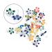 Small Glass Daisy Flower Beads, Premium Quality Hand Blown Glass Stem Filters (50 Pack)