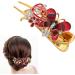 Long Fine Hair Clip For Styling Wear Resistance Women No Slip Rhinestone(Red) - Buy Online on GoSupps.com