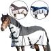 Equitack 600 Denier 2 in 1 Fly Lightweight Turnout Mesh Horse Rug |Waterproof Topline|Fixed Neck|Teflon Coated|Machine Washable Black/Silver 6ft 9 6'9'' Black/Silver