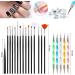 Nail Art Design Professional Paint Kit - 20 Piece Set with UV Gel Nail Polish Brushes and Nail Art Paint Dot Pens - Buy Online on GoSupps.com