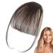 Uozonit Bang Clip in Hair Extensions - Clip on Air Bangs French Bangs Natural Color Clip on Neat Bangs Hair Extension Human Hair Bangs Extensions Stylish Hair Bangs Fringe Hairpieces dark brown