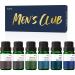 Men's Club Set of Fragrance Oil, MitFlor Premium Scented Oils, Soap Candle Making Scents, Oud Tobacco, Spice Bomb, Leather, Santal Rosewood and More, Essential Oils Gift Set for Men, Boyfriend, Father