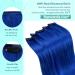 Runature Real Hair Clip-In Extensions - 50cm Blue Straight - 25g - 5pcs - Invisible & Natural Look - Buy Online on GoSupps.com