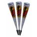 3x Golecha SILVER glitter cones for body decoration (75g)