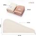 Super Absorbent Microfiber Towel for Women | 66 x 25.4 cm Fast Drying Hair Turban for Long Thick Curly Hair - Brown & White - Buy Online on GoSupps.com