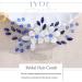 IYOU Flower Wedding Hair Comb Blue Crystal Bridal Hair Accessories Baroque Prom Bride Hair Pieces for Women - Buy Online on GoSupps.com