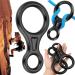 Lankai 35kn Climbing abseiling climbing equipment 8 Descender abseiling device for aircraft climbing height rescue and abseiling equipment for hammocks (black)