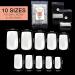 Vixi 600 Medium Square Nail Set with Prep File | 10 Sizes Opaque Express Full Cover False Fingernail Extensions for Salon & Home Use - Buy Online on GoSupps.com