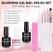 Blooming Gel Nail Polish Kit - 15ml Marble Effect Floral Print for DIY Manicure - UV LED Soak Off with Top & Base Coat - Buy Online on GoSupps.com