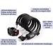 Kohlburg 200 cm Cable Lock - Keyless Bicycle & Stroller Lock with Bracket - Secure Spiral Lock with 3 Keys for International Shipping - Buy Online on GoSupps.com