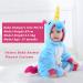 Doladola Baby Animal Hooded Romper | Toddler Jumpsuit | 18-24 Months Blue Unicorn | Autumn Winter Outfit - Buy Online on GoSupps.com
