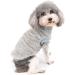 Zunea Fleece Winter Jacket for Small Dogs | Warm Gray Coat & Sweater for Cold Weather | Soft & Fuzzy Clothing with D-Ring for Chihuahua & Cats - XXL - Buy Online on GoSupps.com